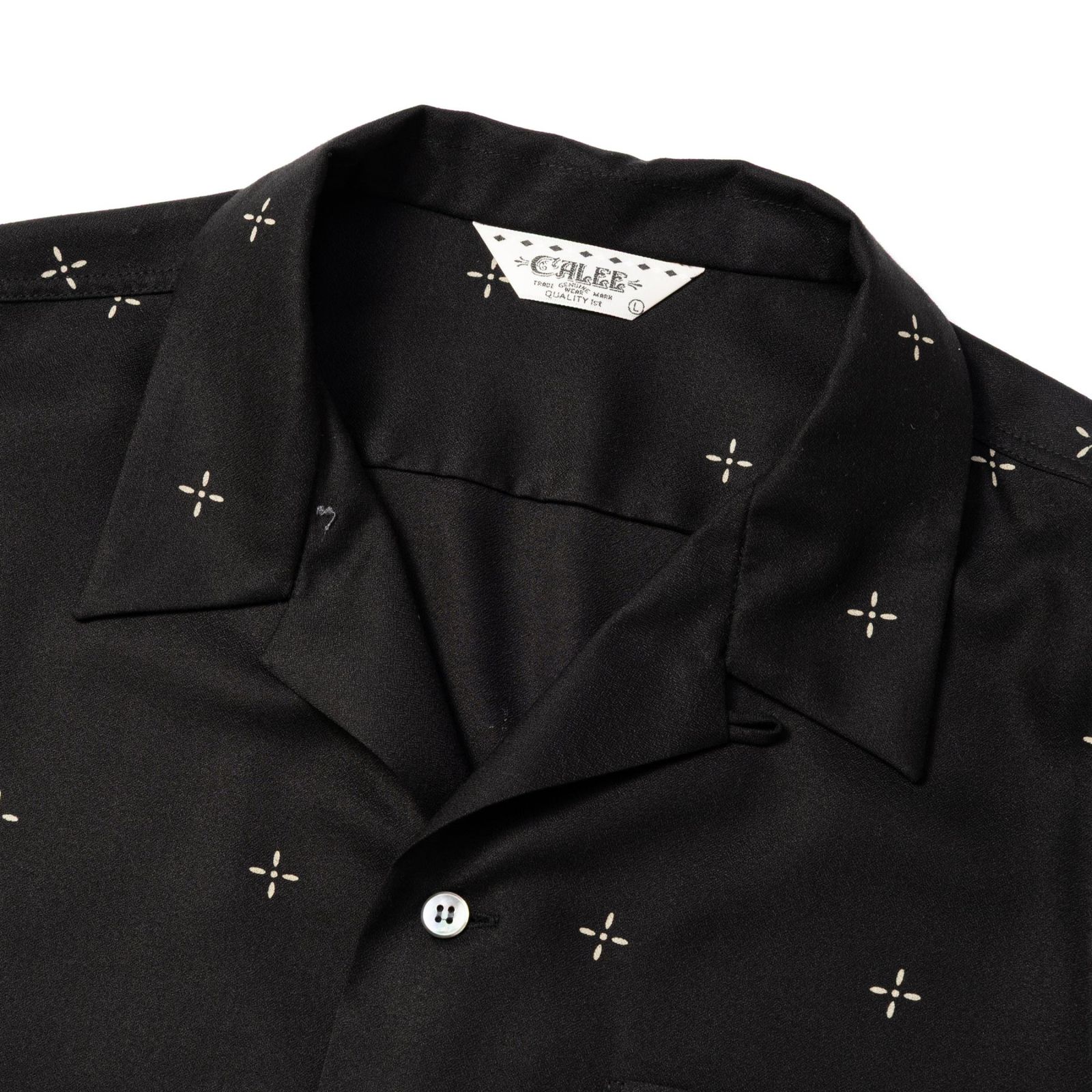 CROSS PATTERN SH (BLACK)｜クロス柄 オープンカラー 長袖シャツ｜CL-26AWCRS003