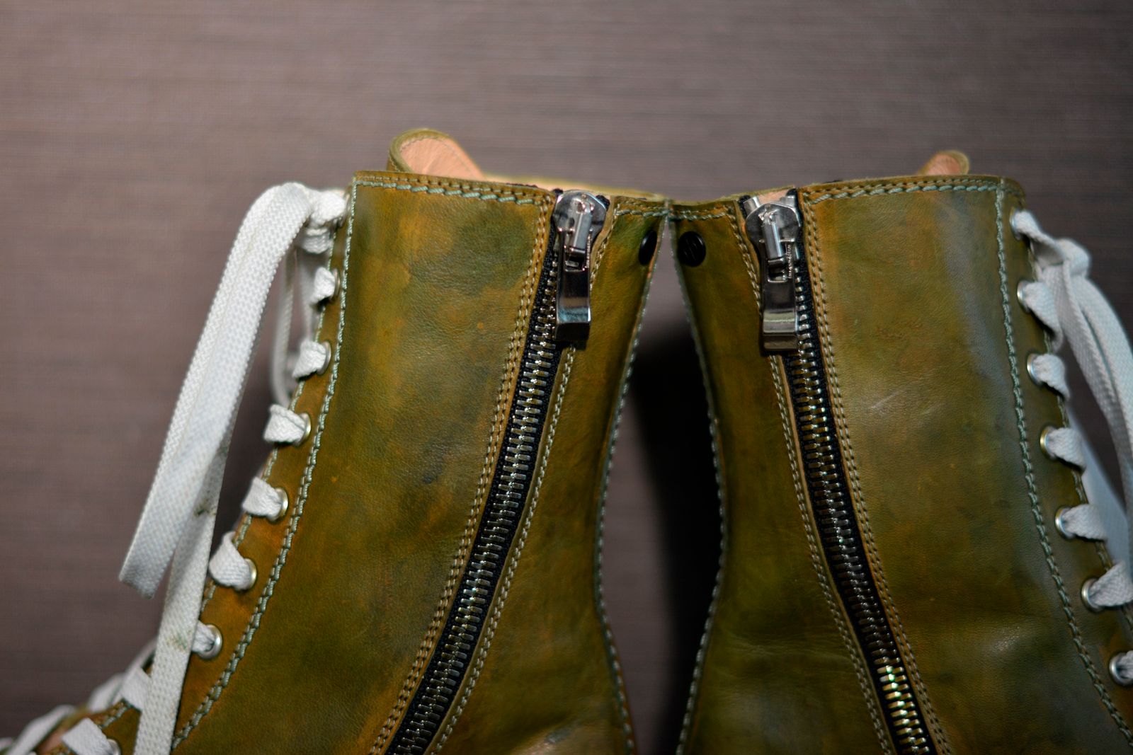【chord 別注アイテム】 HORSE LEATHER EXTRA HI CUT SNEAKER SPAIRAL ZIP LINED