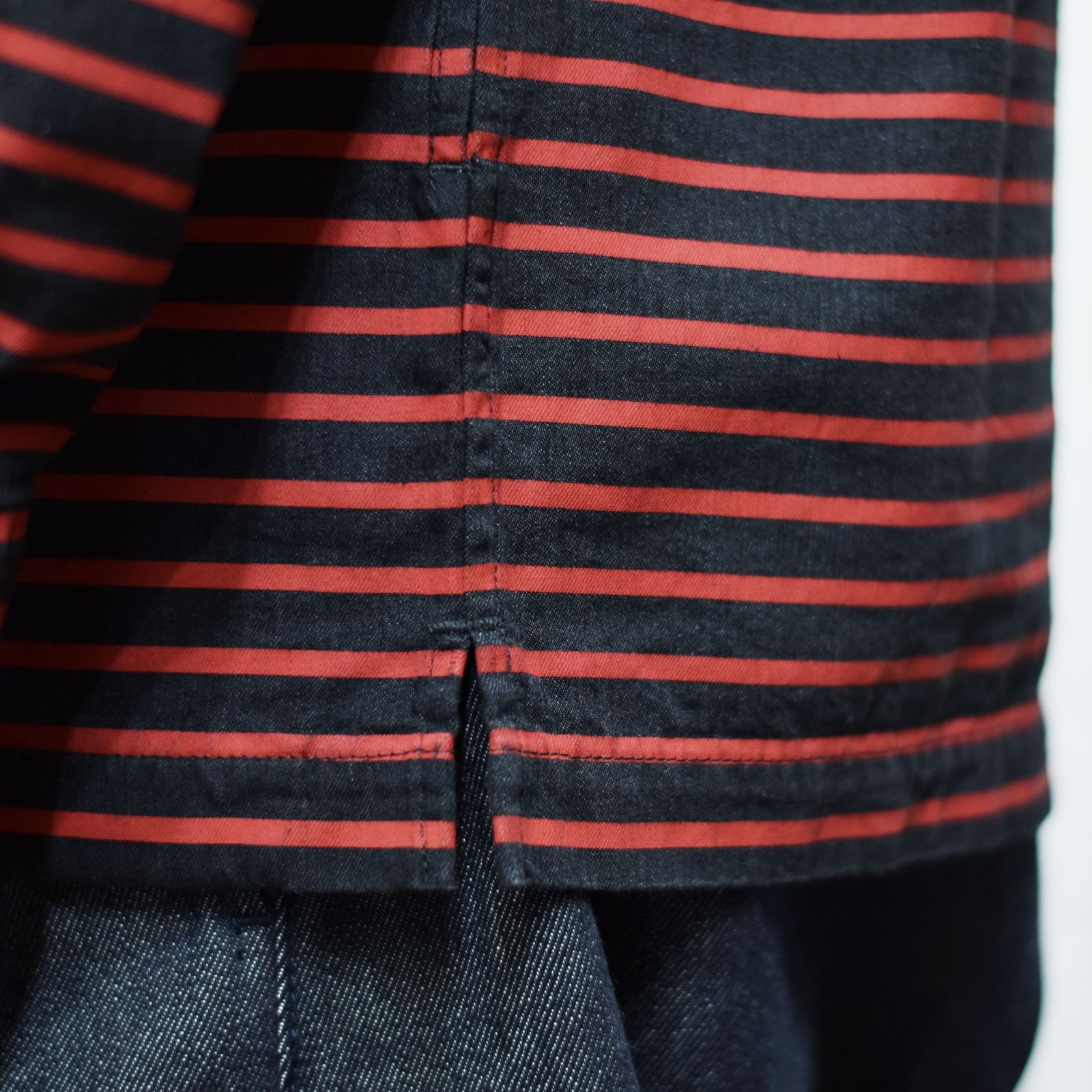 Border L/S Denim T-SH