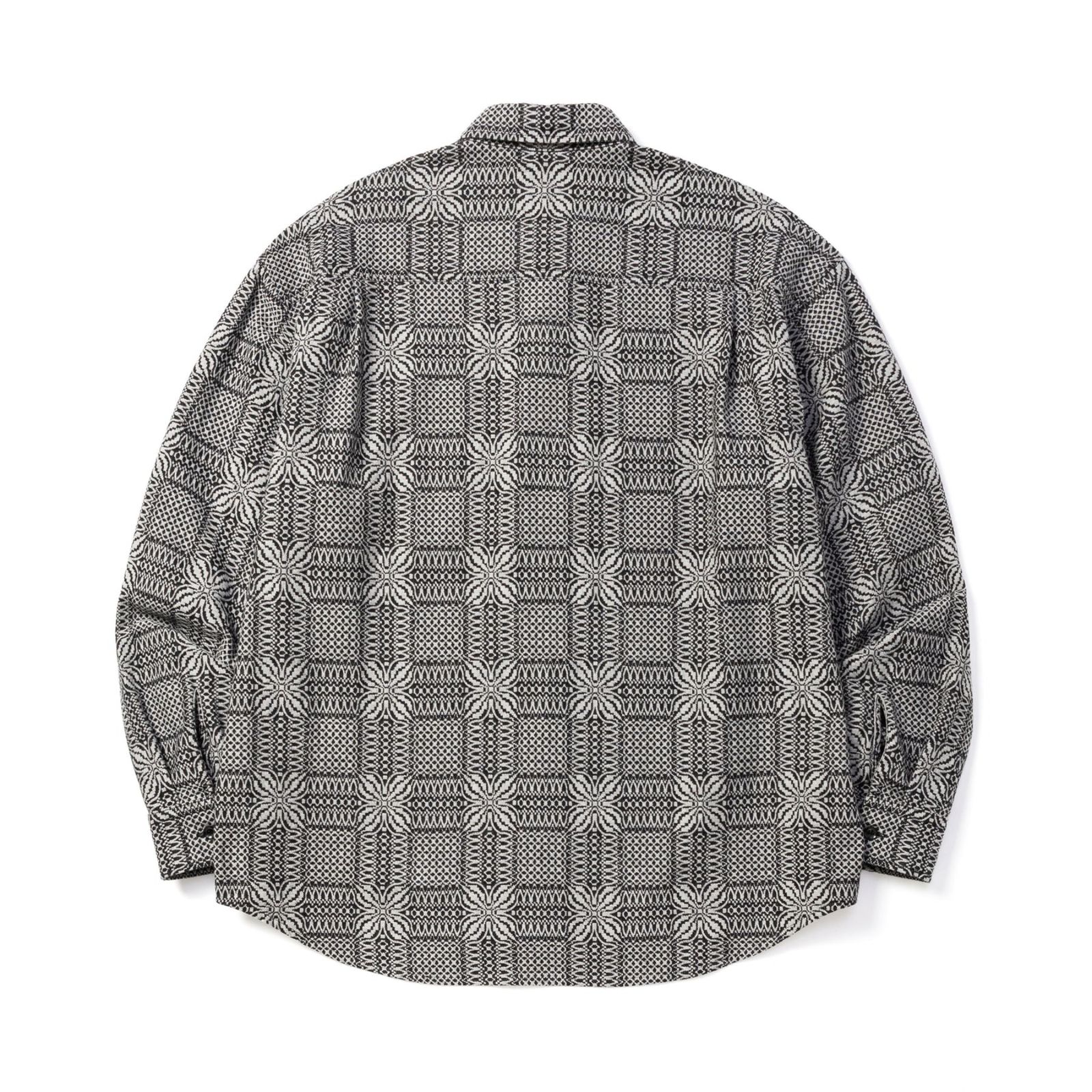 JACQUARD L/S SH (BLACK)｜ジャガード織り 長袖シャツ｜CL-26AWJQ004