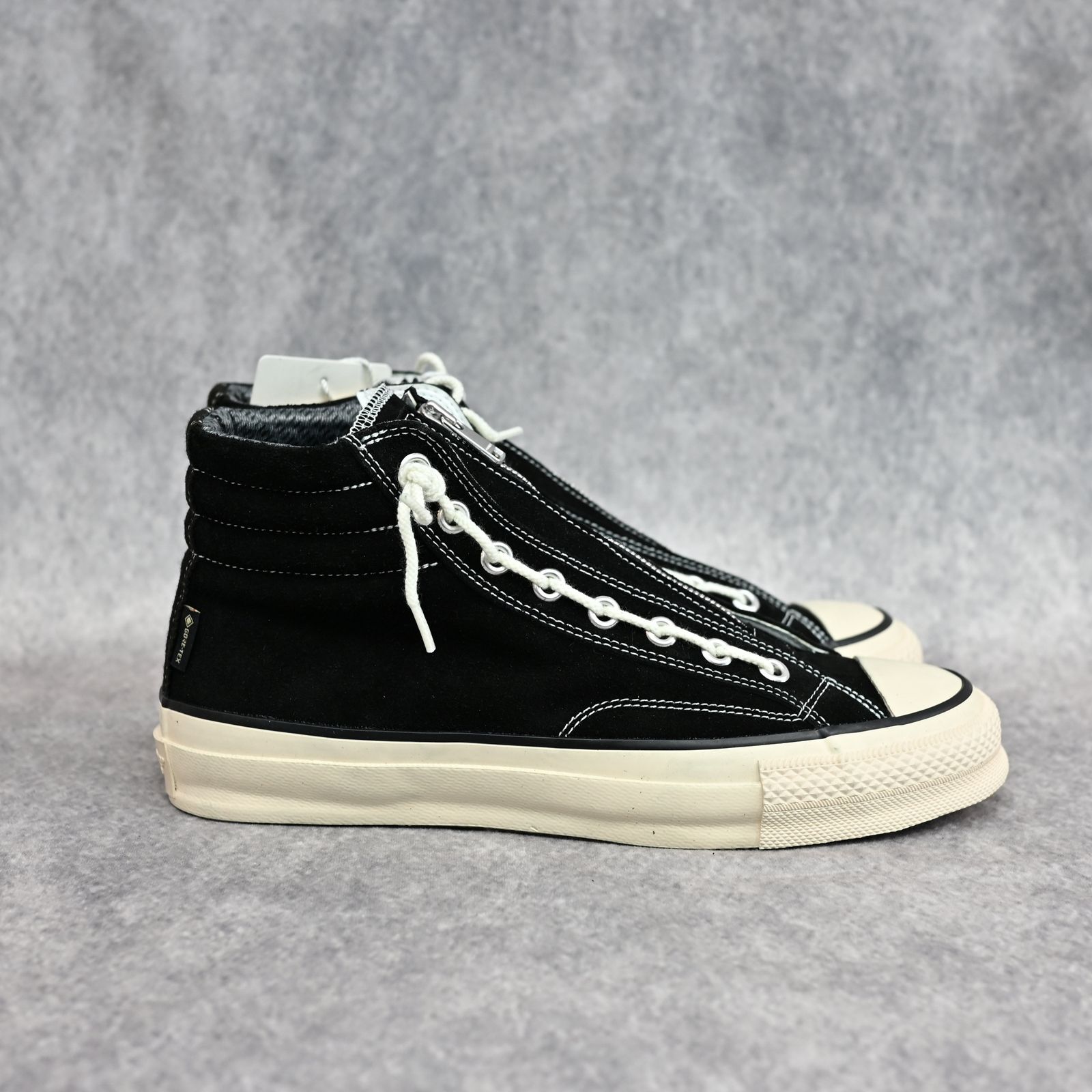 MINEDENIM × nonnative DWELLER TRAINER 2 HI COW LEATHER WITH GORE-TEX by SPINGLE （WHT×BLK）｜ノンネイティブ スニーカー｜NN-F4753