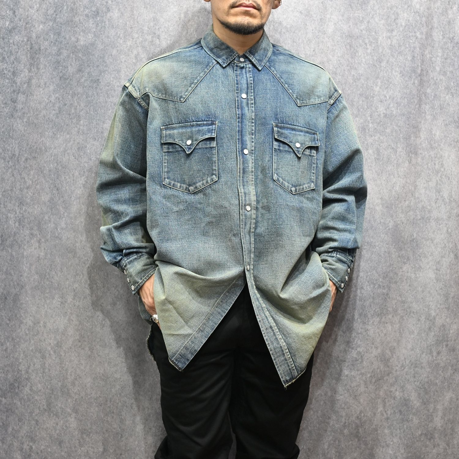 LV DENIM BIG WESTERN SHIRTS （USD） / USネイビー デニムトラウザー （インディゴ） 2026SS-PT4-YT