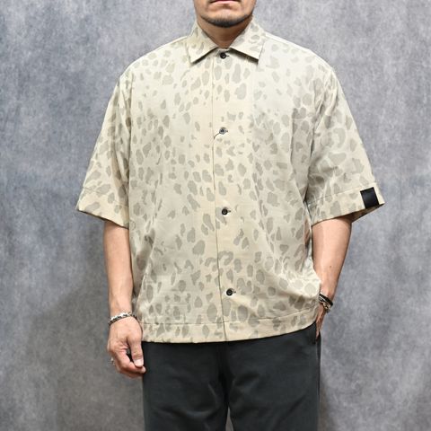 HALF SLEEVE SHIRT （BEIGE / ベージュ）｜半袖シャツ レオパード柄｜2261-SH53-018