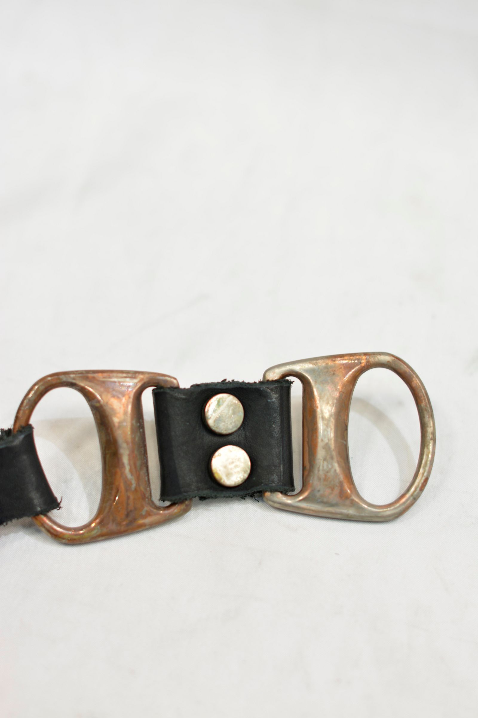 CALF LEATHER BELT D-RING NARROW LONG