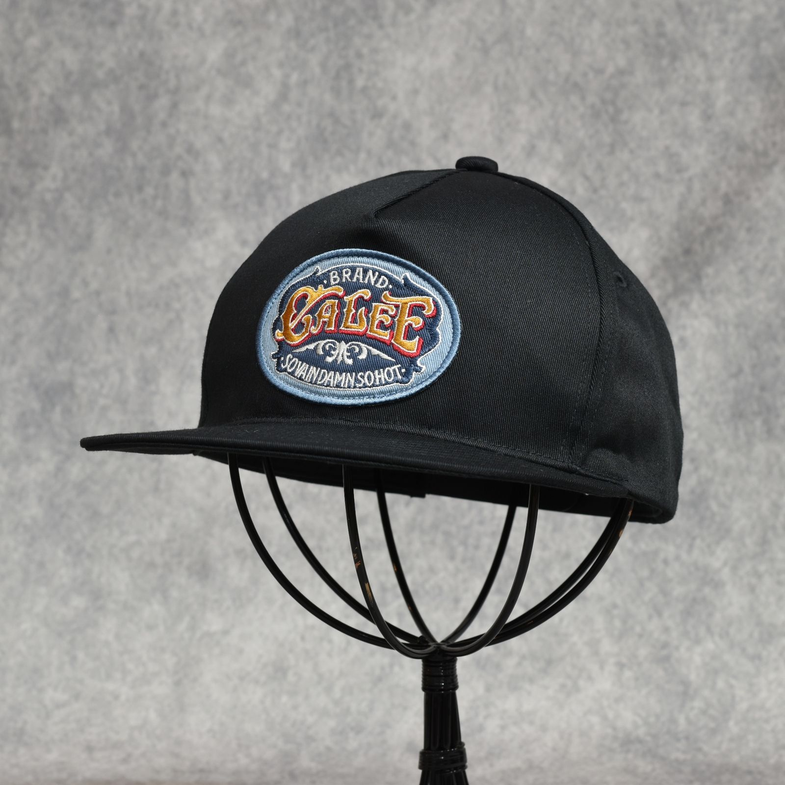 SIGNBOARD WAPPEN CAP ＜NATURALLY PAINT DESIGN＞ (BLACK)｜ワッペン キャップ｜CL-26AWNT003