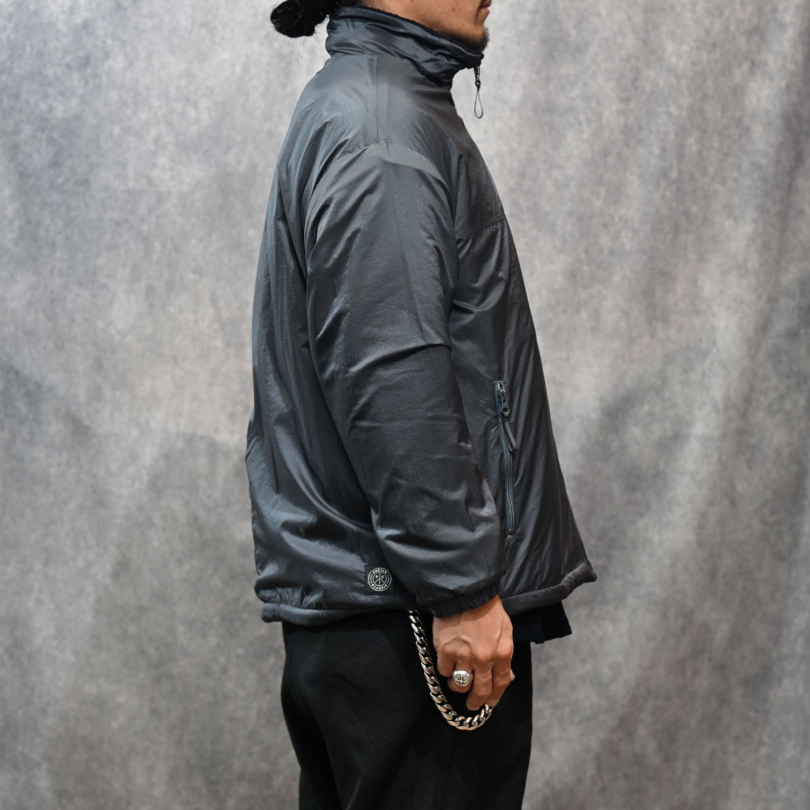 FLEECE LINER NYLON ZIP UP JACKET （BLACK）｜フリース リバーシブルジャケット （ブラック） PC-022-3623-10