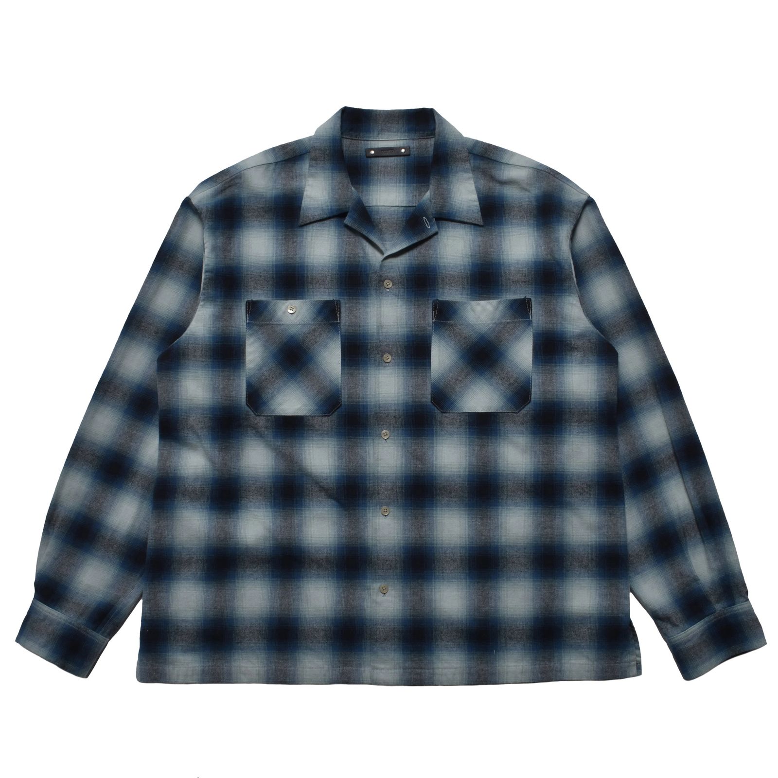 C.Flannel Ombre Open Collar SH （BPT）｜コットンフランネル オンブレーチェック オープンカラーシャツ｜2509-5004