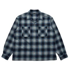 C.Flannel Ombre Open Collar SH （BPT）｜コットンフランネル オンブレーチェック オープンカラーシャツ｜2509-5004