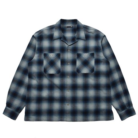 C.Flannel Ombre Open Collar SH （BPT）｜コットンフランネル オンブレーチェック オープンカラーシャツ｜2509-5004