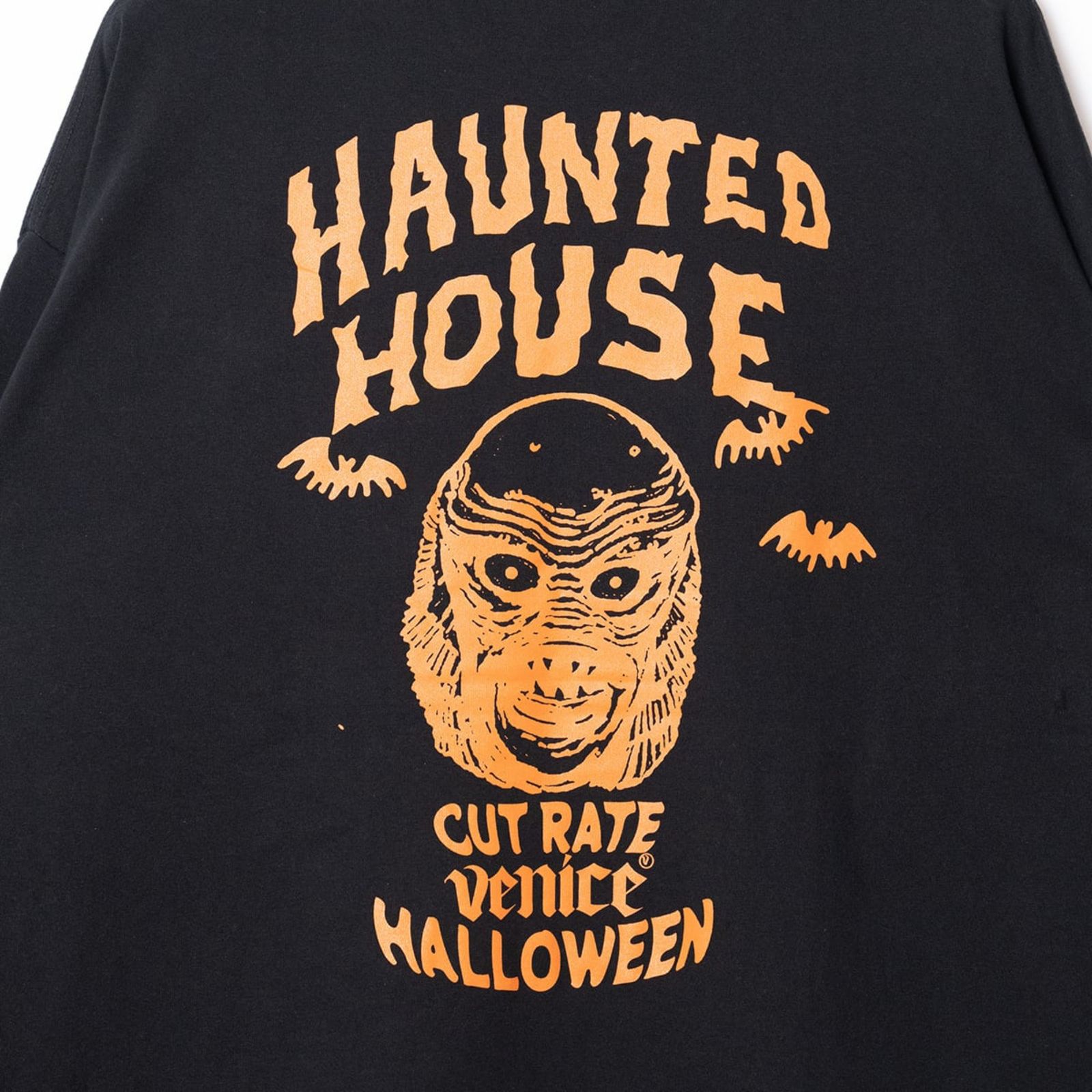 HORROR NIGHT DROP SHOULDER L/S TEE <MERMAN> (BLACK) / ドロップショルダー ロンT