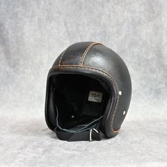 × TT＆Co. ジェットヘルメット （BLACK×BROWN）｜500-TX-BA-TYPE-1