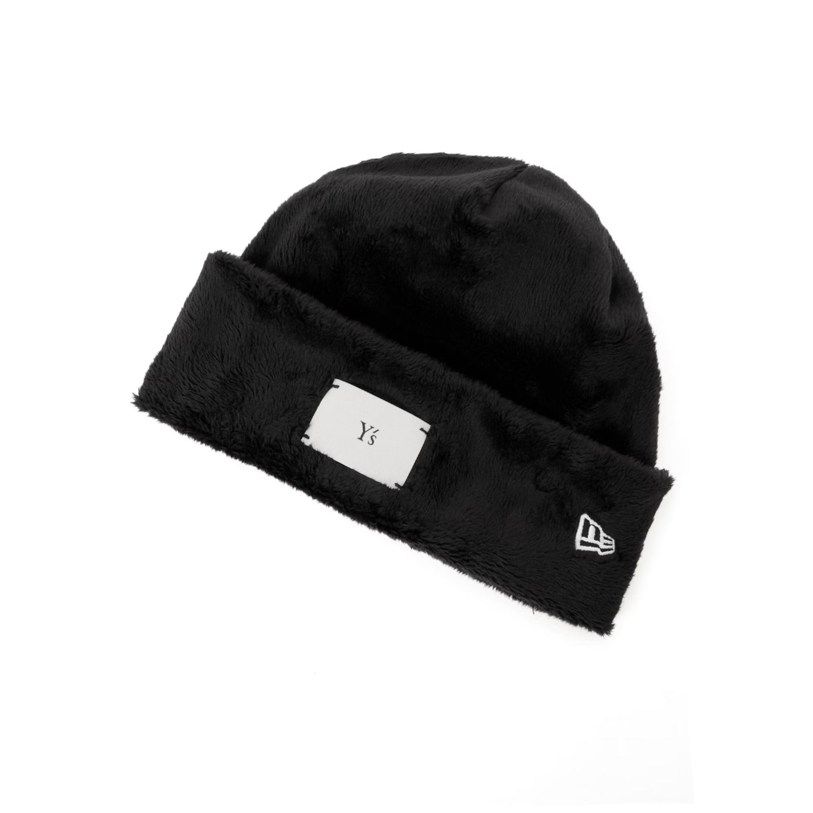 Y's × New Era MICRO FUR CUFF KNIT （Black）｜マイクロファー カーフニット｜YV-H25-995-3