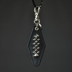 STUDS LEATHER ASSORT KEY RING ＜TYPE I＞ C (Black) / スタッズ レザー アソート キーリング