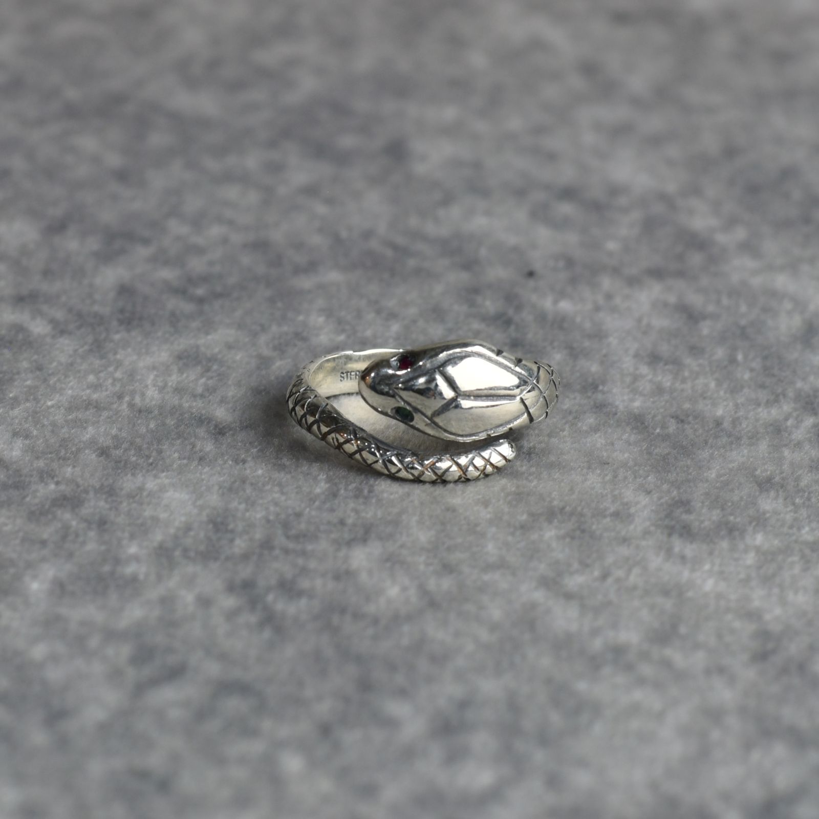 Silver925 Pinky Ring "SNAKEHEAD" (SILVER) / ピンキーリング