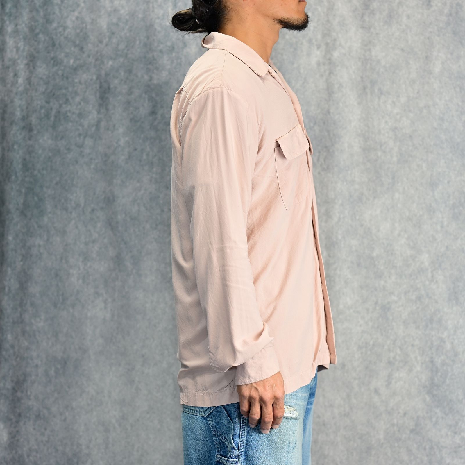 Rayon Open Collar SH （PNK） /  レーヨン オープンカラーシャツ （ピンク） 2502-5002