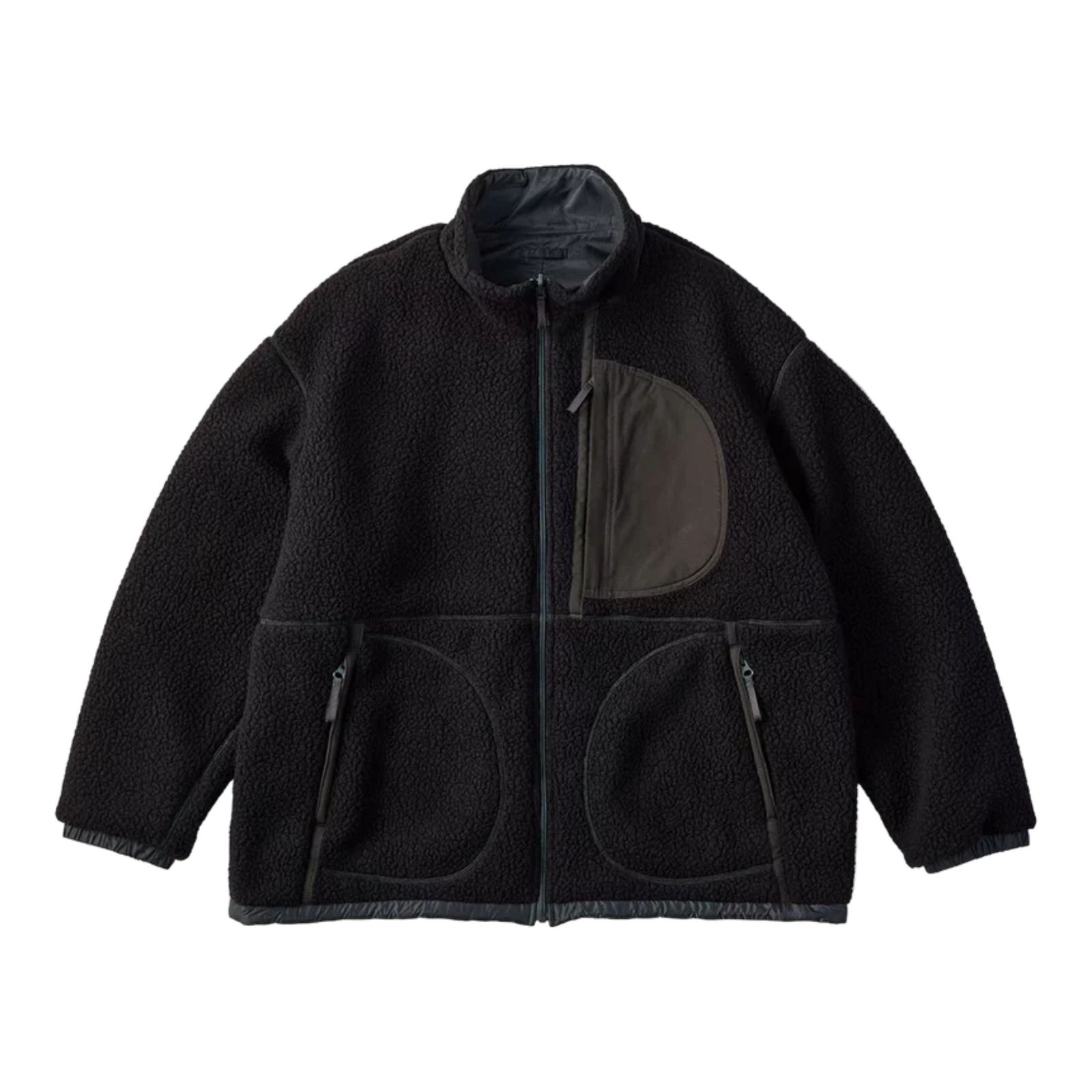 FLEECE LINER NYLON ZIP UP JACKET （BLACK）｜フリース リバーシブルジャケット （ブラック） PC-022-3623-10