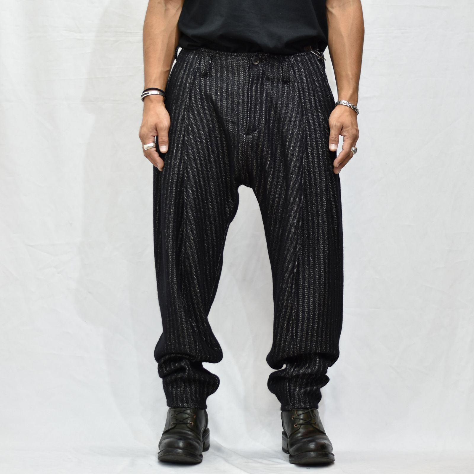 WOOL COTTON PANTS 2TUCK UNLINED BP-1