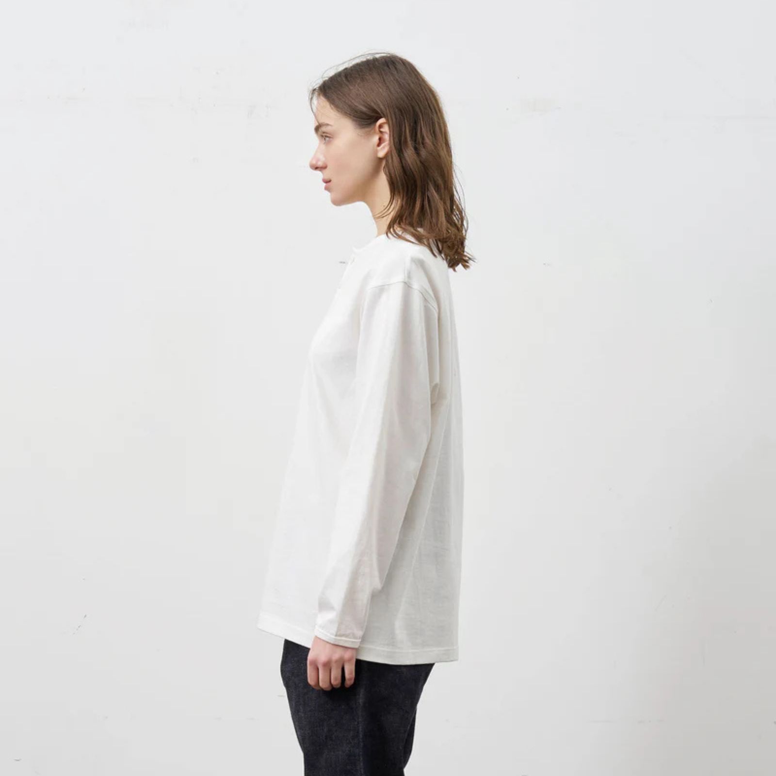 HENLEY NECK L/S TEE （WHITE）｜ ヘンリーネック ロングスリーブ （ホワイト） 602-261-15