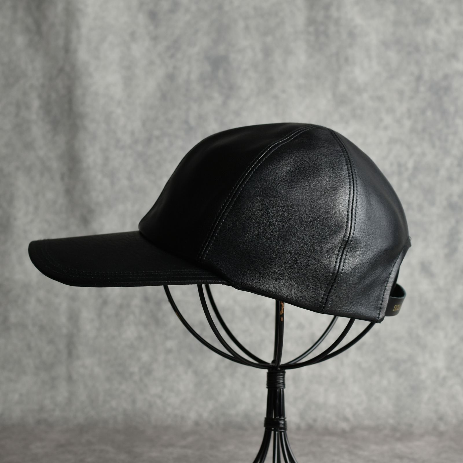 Steerhide Curved Visor Cap "LAPHROAIG" (BLACK) / ステアハイド キャップ