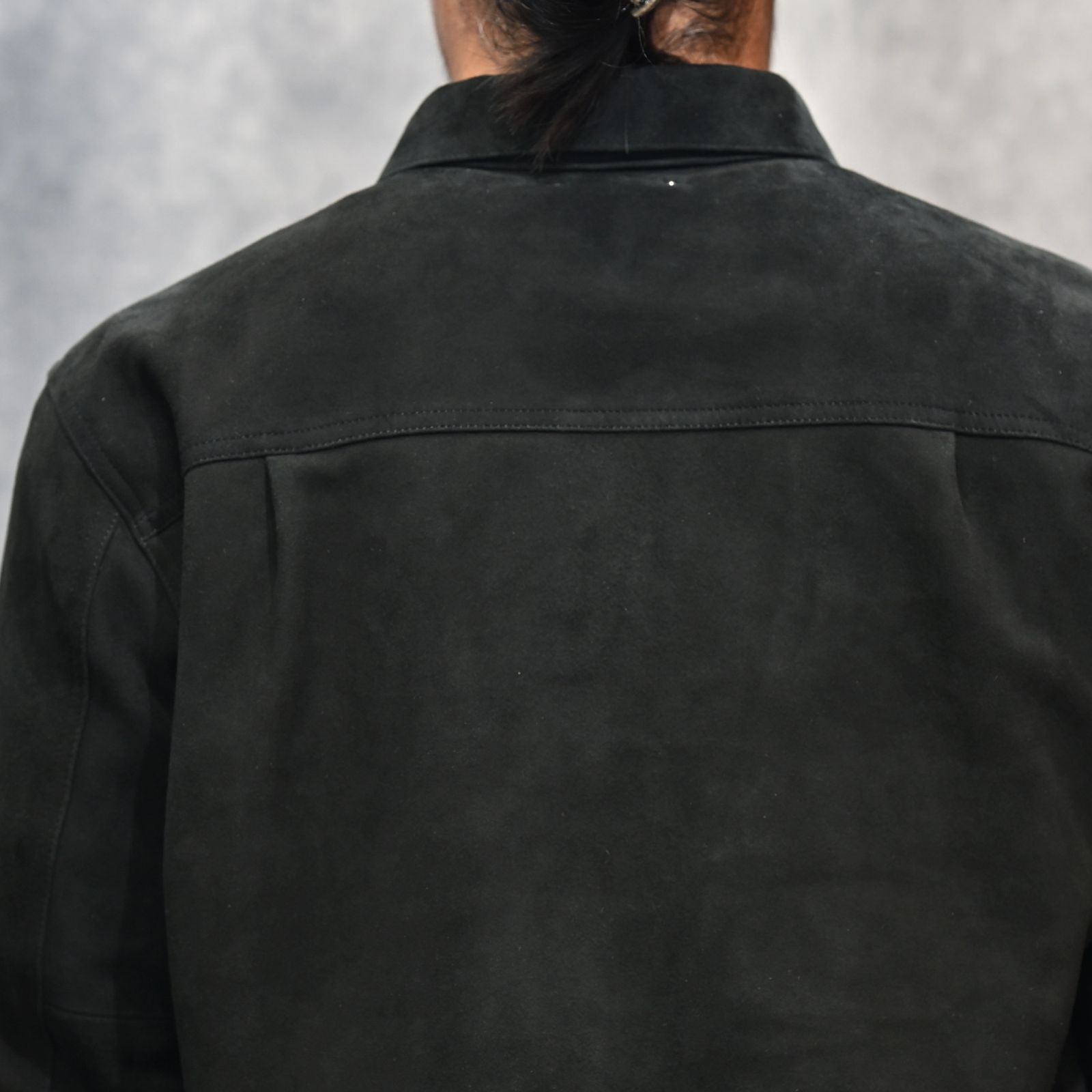 Sheep Suede Trucker JKT （BLK） / シープスエード トラッカージャケット  （ブラック）｜2509-8003