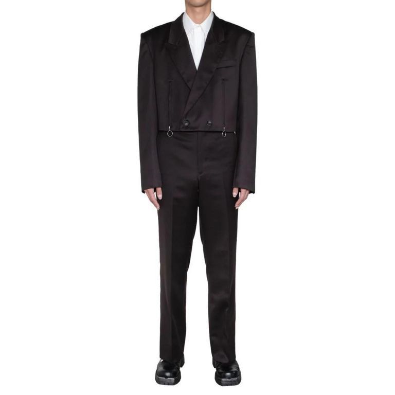 JOHNLAWRENCESULLIVAN - Wool satin spencer jacket （BLACK ...