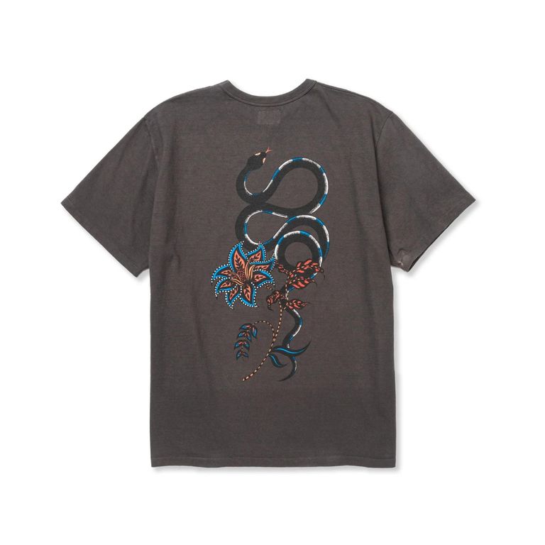 CALEE - ×MIHO MURAKAMI BINDER NECK SNAKE VINTAGE TEE