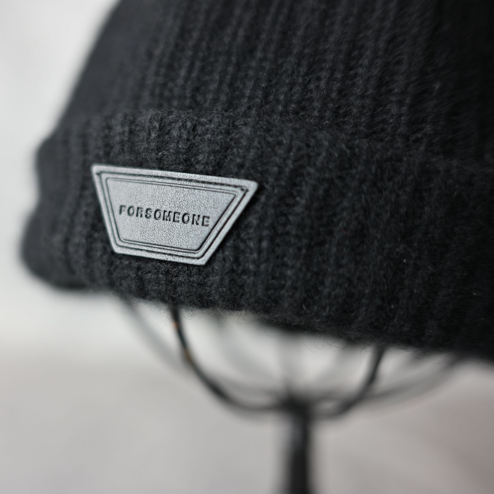 CASHMER KNIT BEANIE (BLACK) / カシミア ニットキャップ ビーニー （ブラック）
