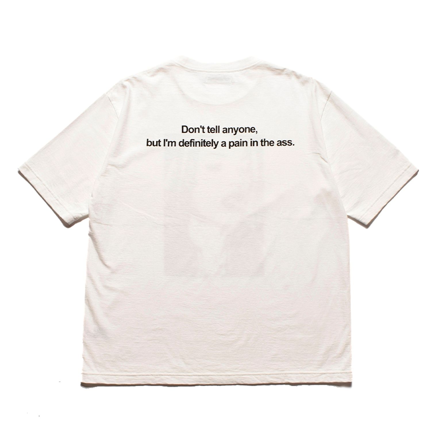 Monochrome Two tone Face Crewneck T-SH （WHT） / プリント Tシャツ （ホワイト） 2504-4002
