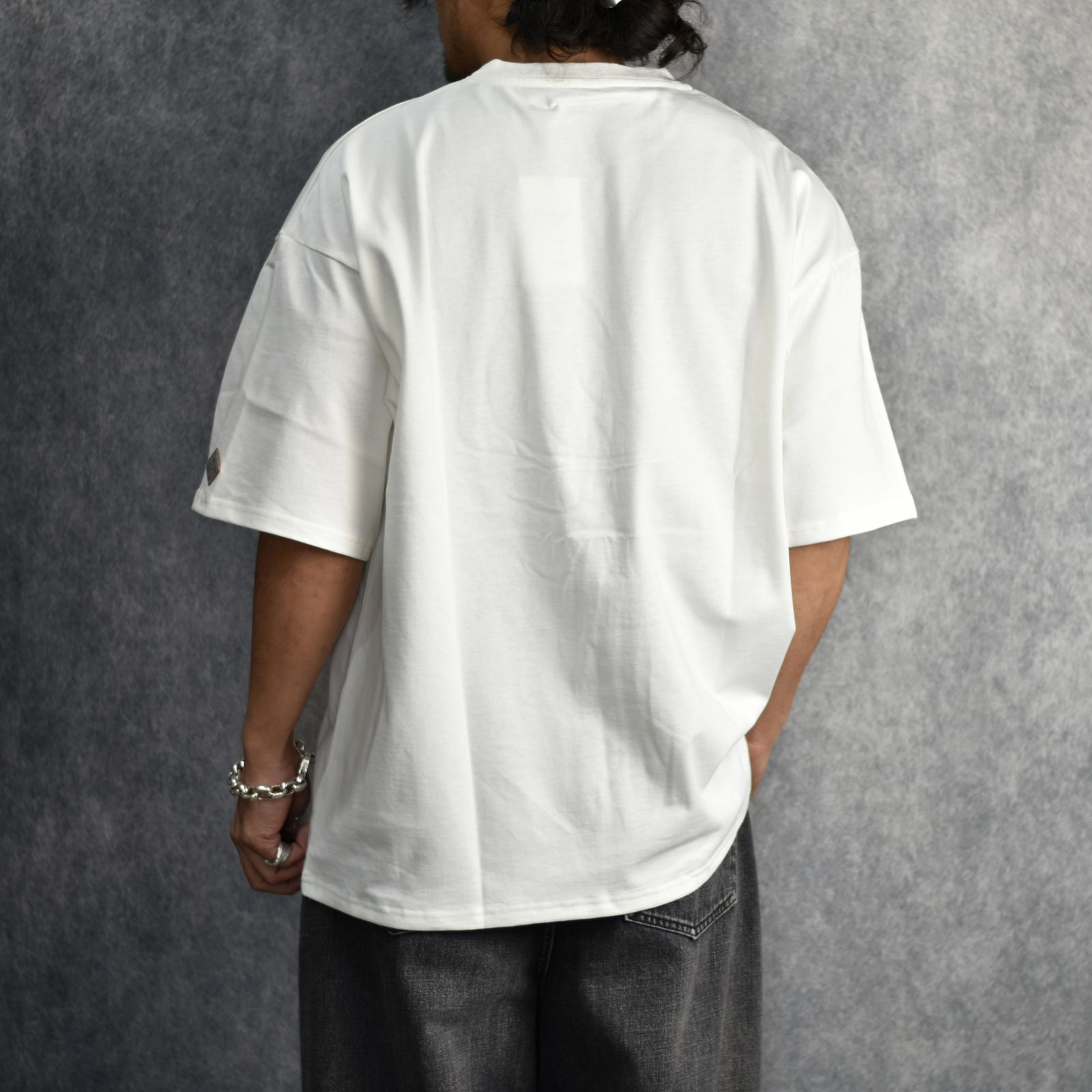 CORD EMBROIDERED T-SHIRT 'BONES (WHT) / コード刺繍 Tシャツ