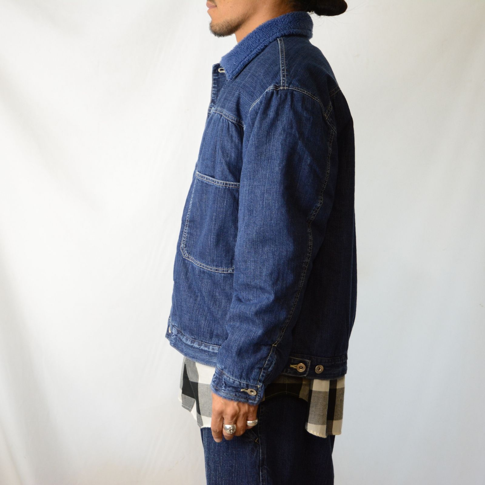 Porter Classic - STEINBECK DENIM BOA JACKET (INDIGO