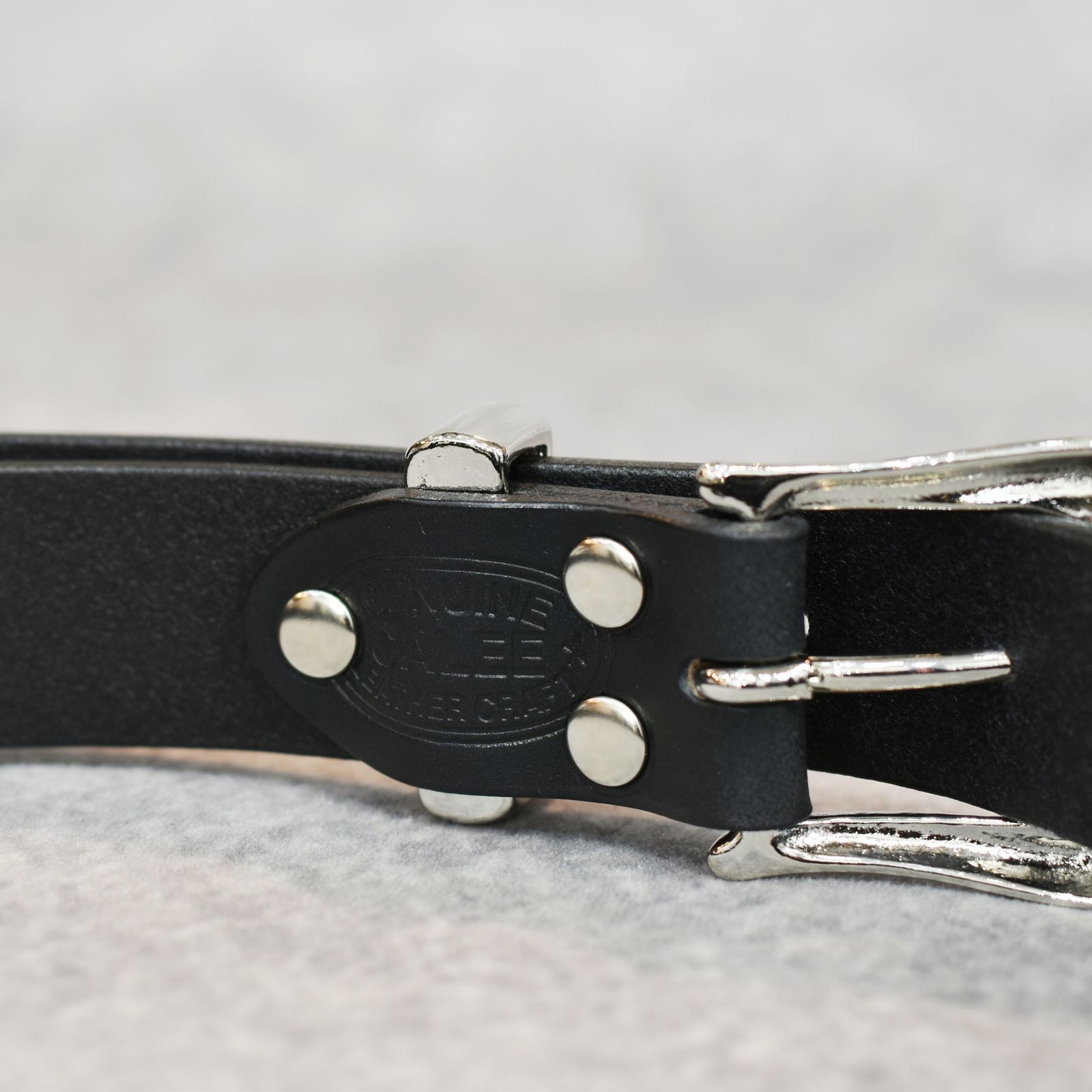 LEATHER PLANE BELT (BLACK)｜プレーン レザーベルト｜CL-25AW020LE