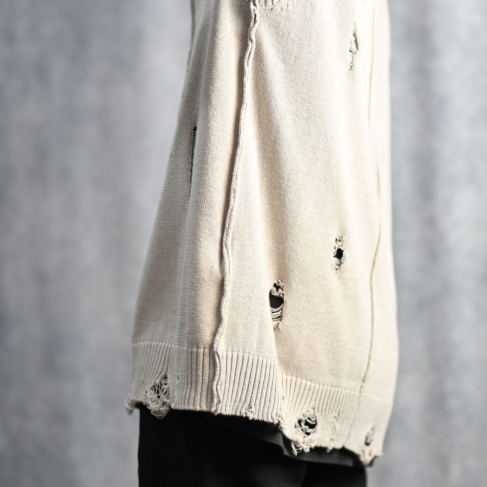 7G2P JERSEY V NECK VEST （BEIGE） ニットベスト / HP-K13-098 （ベージュ）