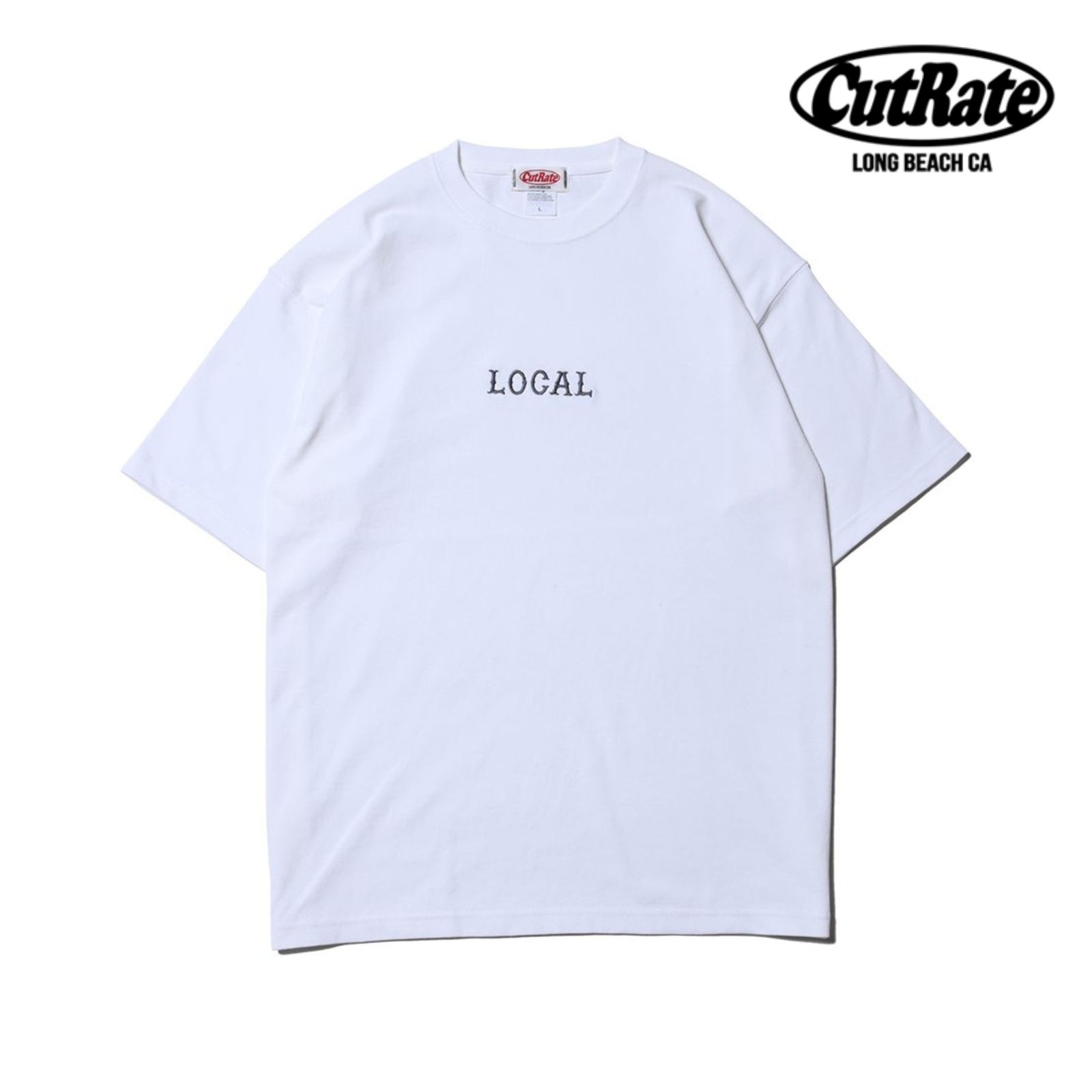 CLASSIC LOCAL LOGO HEAVY WEIGHT DROPSHOULDER S/S -T-SHIRT (WHITE) / ドロップショルダー プリントTシャツ