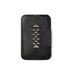 STUDS LEATHER CARD CASE ＜Magsafe＞ (BLACK)｜スタッズレザー カードケース ＜マグセーフ対応＞｜CL-26AWLE010