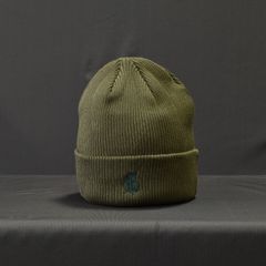 CAL NT LOGO KNIT CAP (OLIVE) / ロゴ ニットキャップ