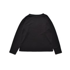 A.Wool Border Boatneck L/S T-SH （BLK）｜ボートネック ロンT｜2509-4001