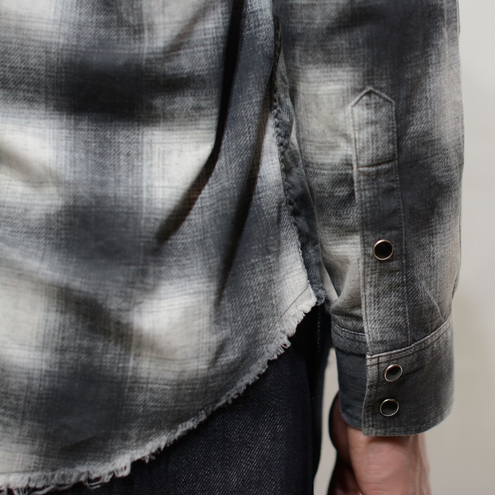 MINEDENIM - Smoky Ombre Check Western SH | chord online store MINEDENIM - Smoky Ombre Check Western SH | chord online store