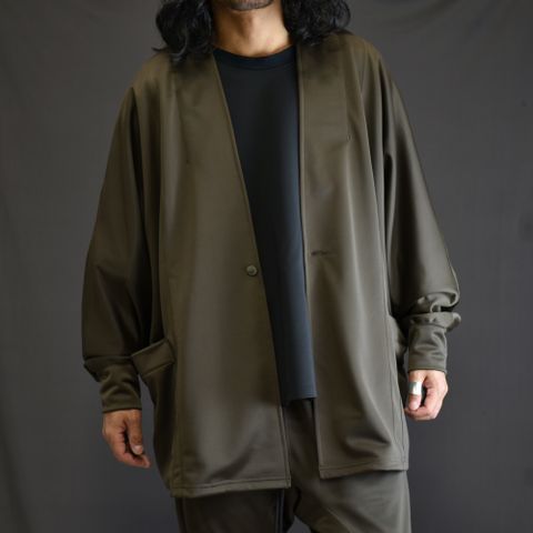 tech jersey dolman sleeve cardigan (OLIVE) / ドルマンスリーブ カーディガン