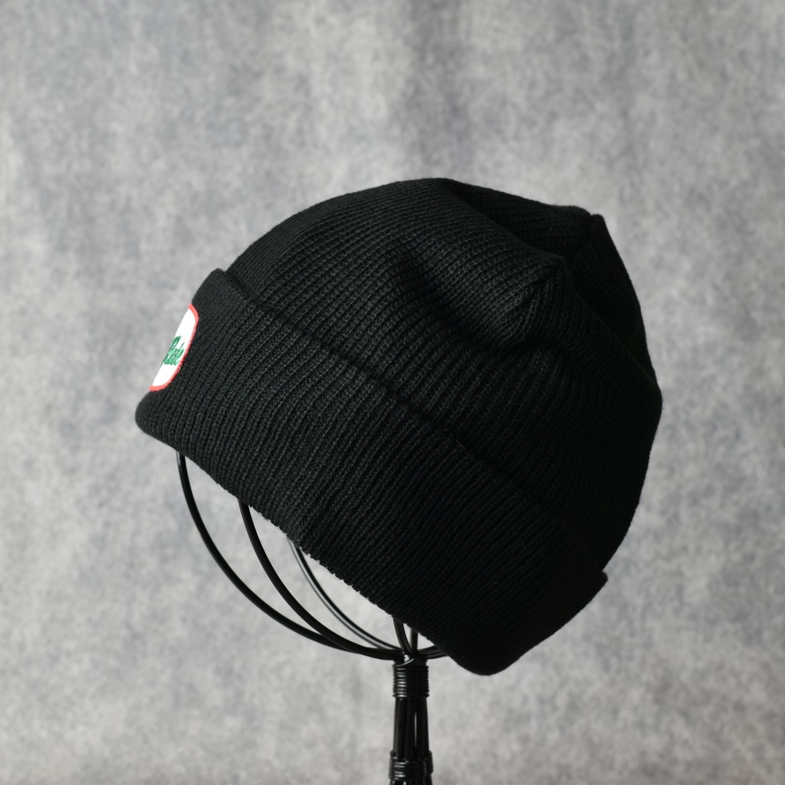 CUTRATE WAPPEN KNIT CAP (RED × GREEN) / カットレイト ワッペン ニットキャップ
