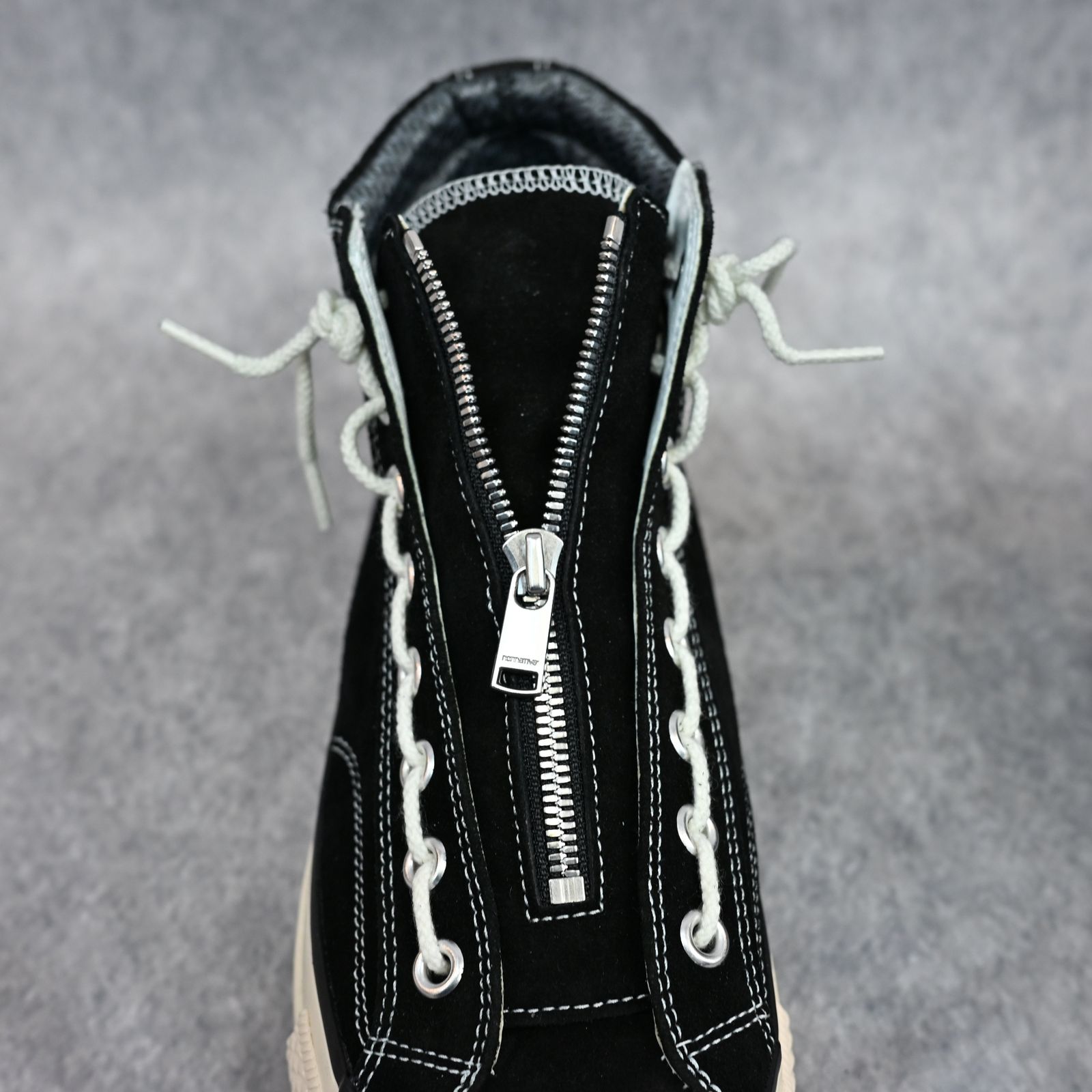 MINEDENIM × nonnative DWELLER TRAINER 2 HI COW LEATHER WITH GORE-TEX by SPINGLE （WHT×BLK）｜ノンネイティブ スニーカー｜NN-F4753