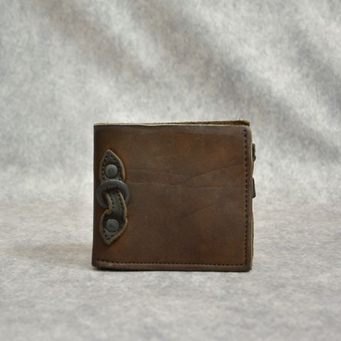 ジャパンショルダー 製品染め二つ折り ウォレット （KHAKI / カーキ） 318-39