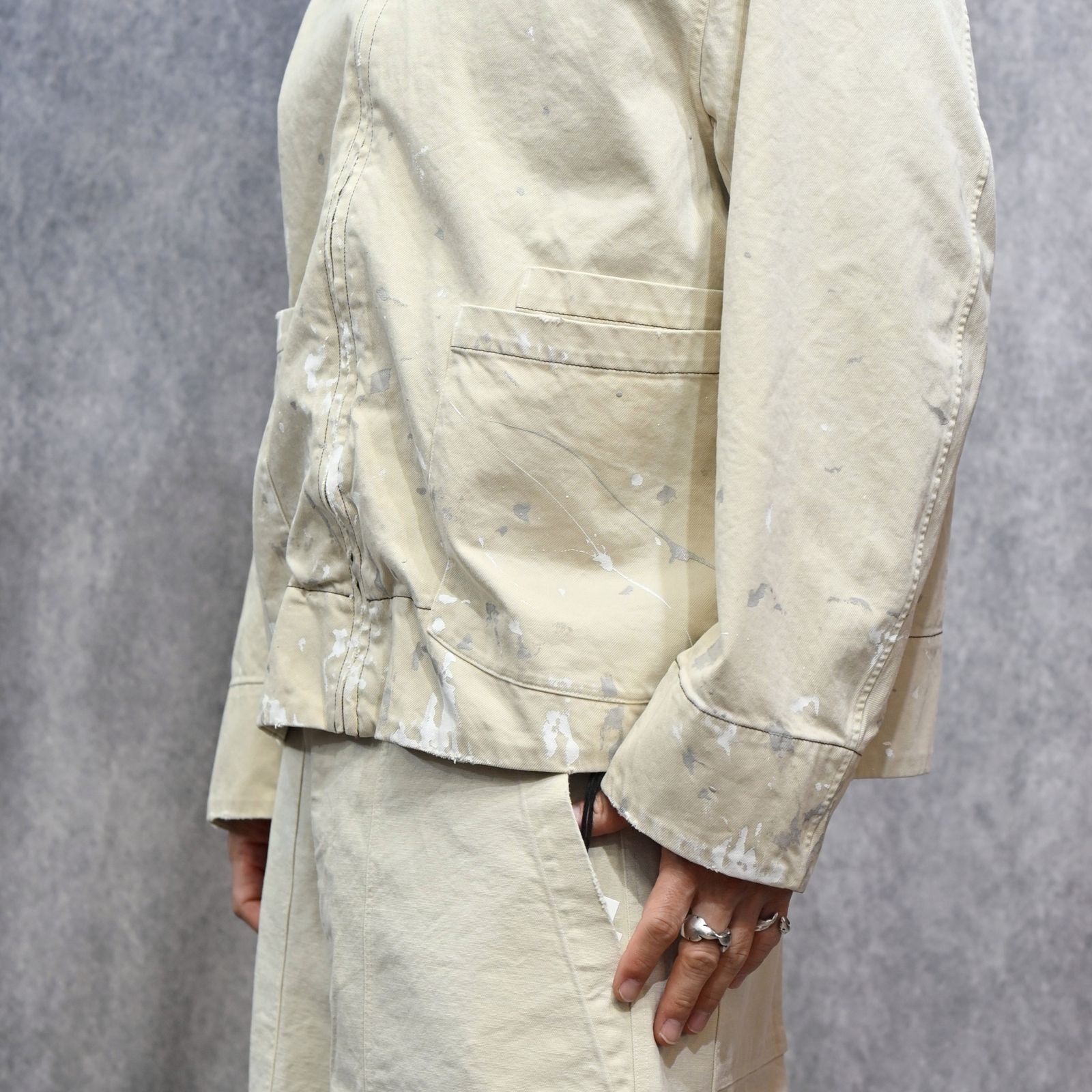 FULL ZIP CHINO BLOUSON (OFF WHITE / オフホワイト) チノブルゾン｜2601013