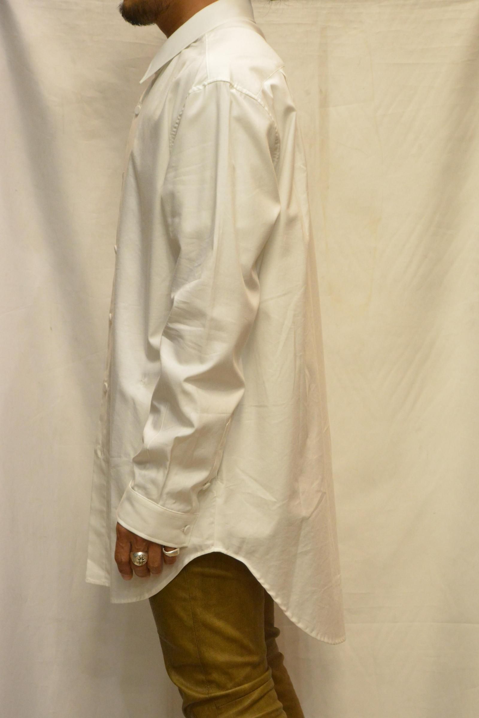 コットンレーヨン オーバー ロングシャツ