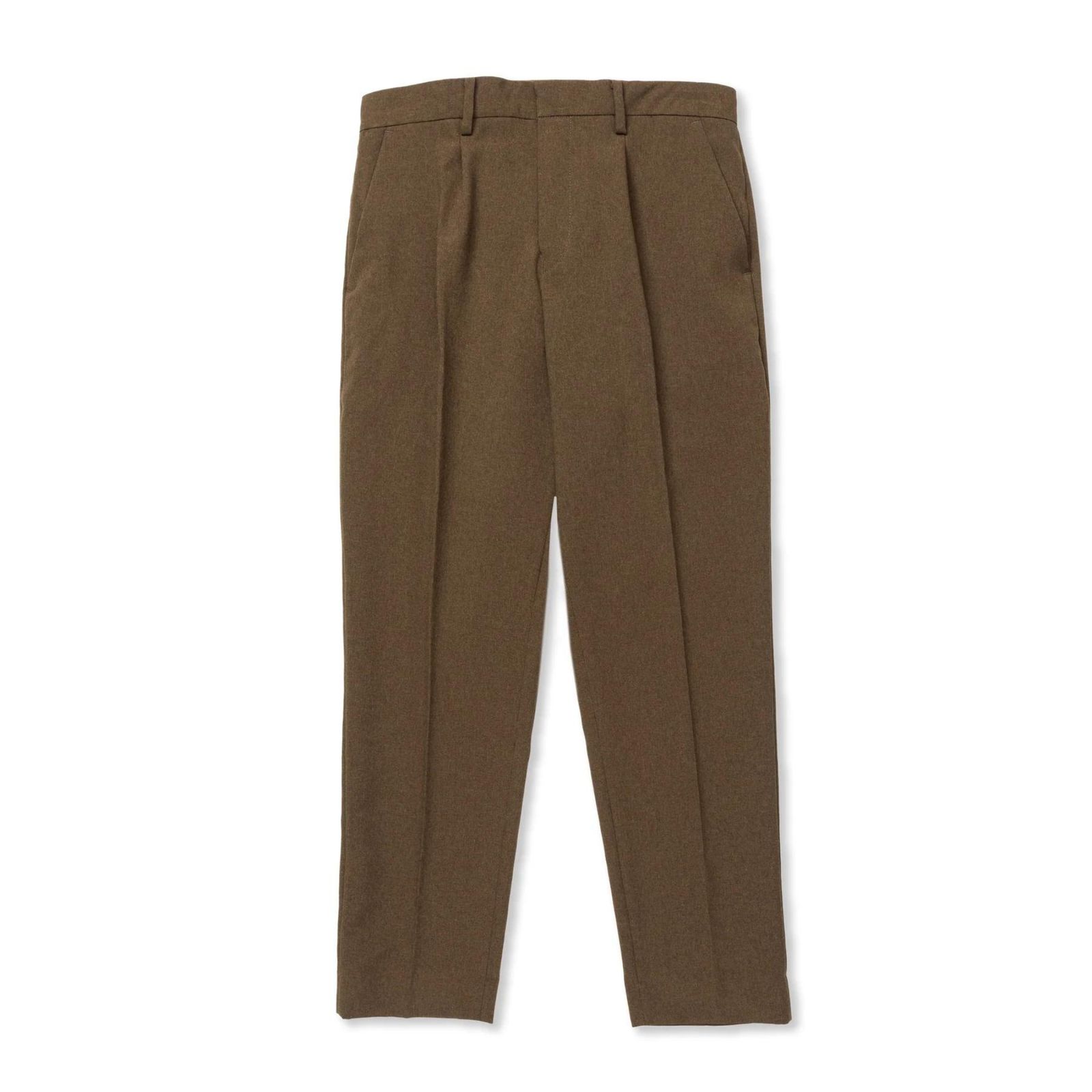 VINTAGE TYPE TROPICAL CLOTH SLACKS (BROWN) / ヴィンテージタイプ トロピカルクロス テーパードスラックス