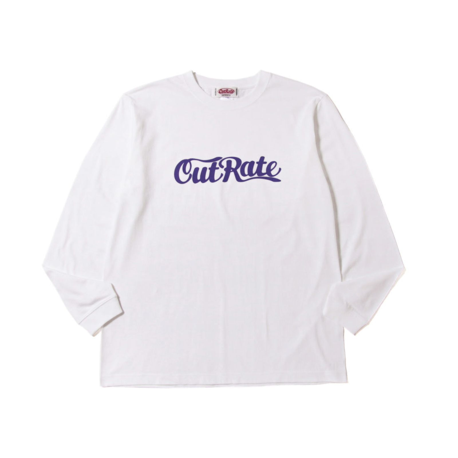 CUTRATE LOGO L/S TEE (WHITE)｜プリント ロンT｜CR-26SS006