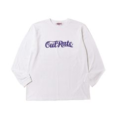 CUTRATE LOGO L/S TEE (WHITE)｜プリント ロンT｜CR-26SS006