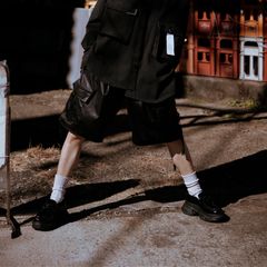 デタッチャブルワイドカーゴパンツ / LB24AW-PT05-EMBLTH (BLACK)