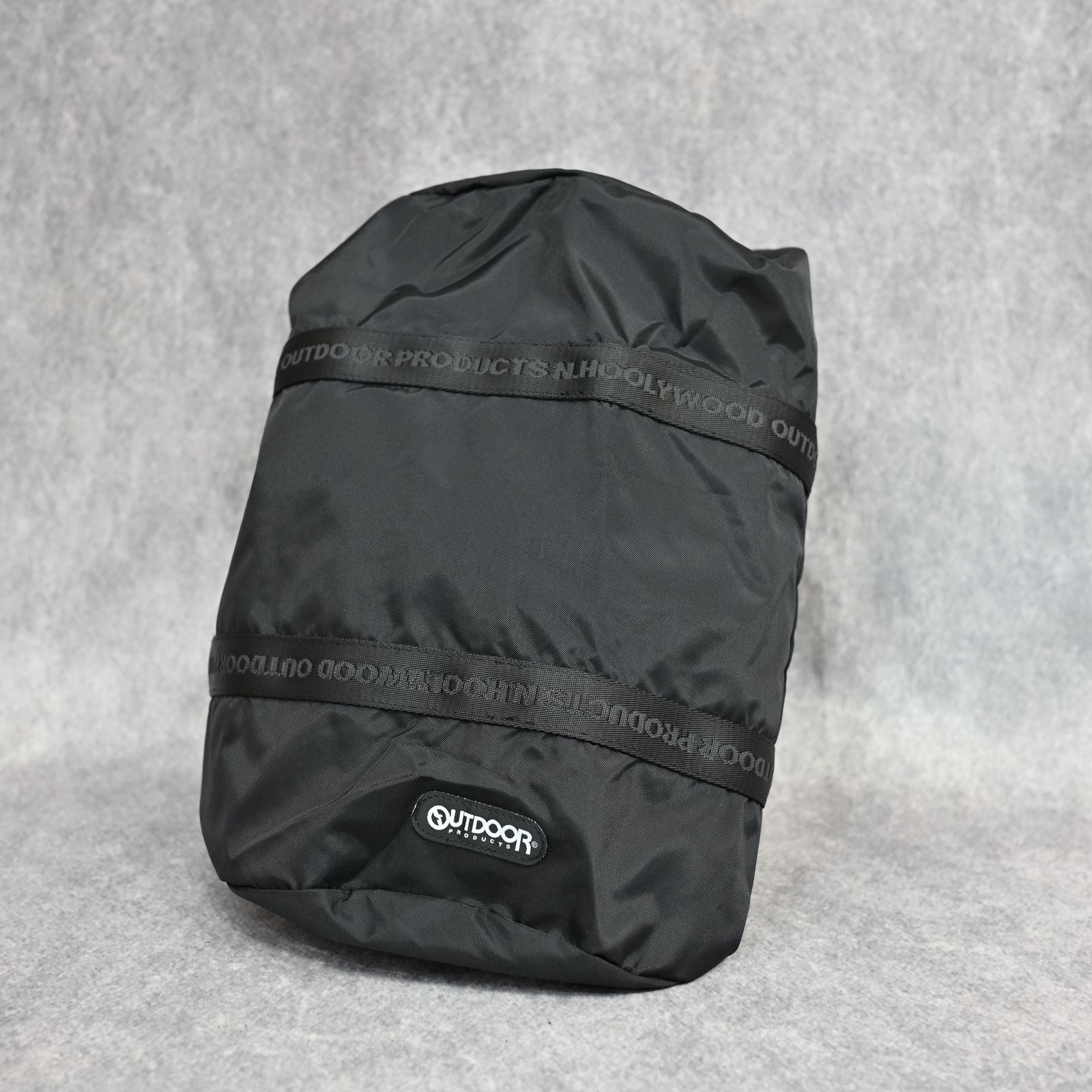 × OUTDOOR PRODUCTS BARREL BAG （BLACK）｜2252-AC05