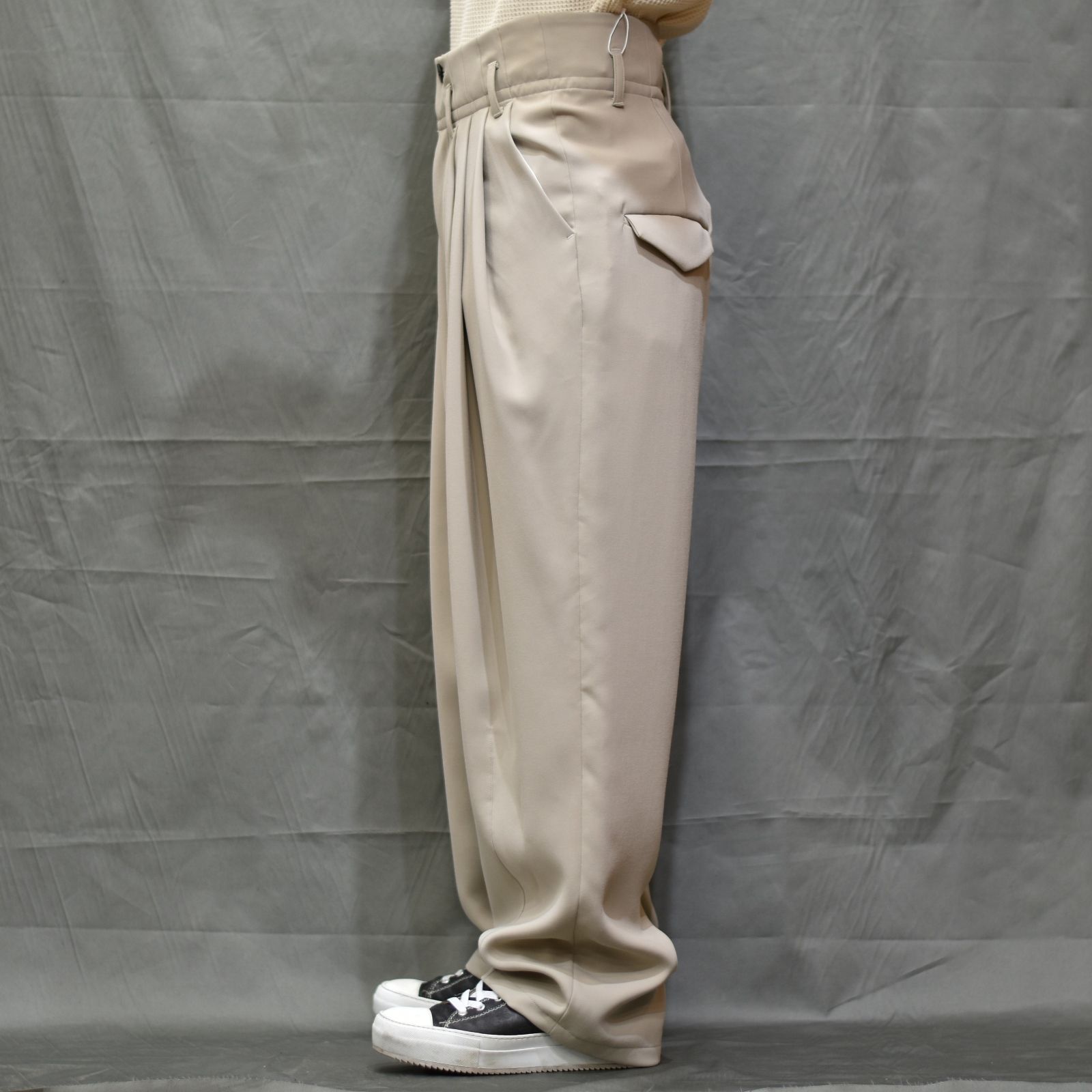 ハイウエストワイドパンツ / LB22SS-PT03-DT (BISCUIT)