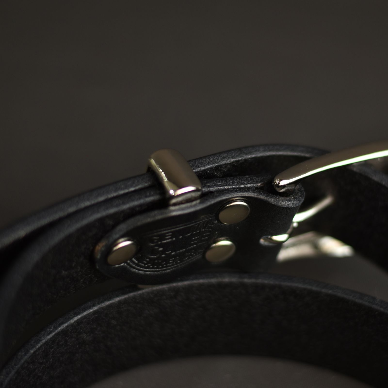 LEATHER PLANE BELT (Black) / プレーン レザーベルト